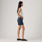 LEVI'S® WOMEN'S 501® MID-THIGH SHORTS - DARK INDIGO - WORN IN