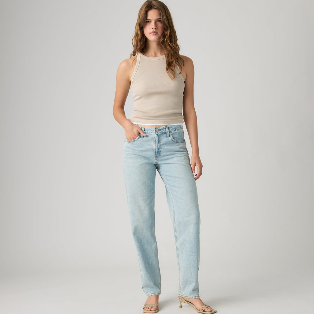 LEVI'S® WOMEN'S LOOSE TAPER JEANS - MED INDIGO - WORN IN