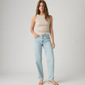 LEVI'S® WOMEN'S LOOSE TAPER JEANS - MED INDIGO - WORN IN