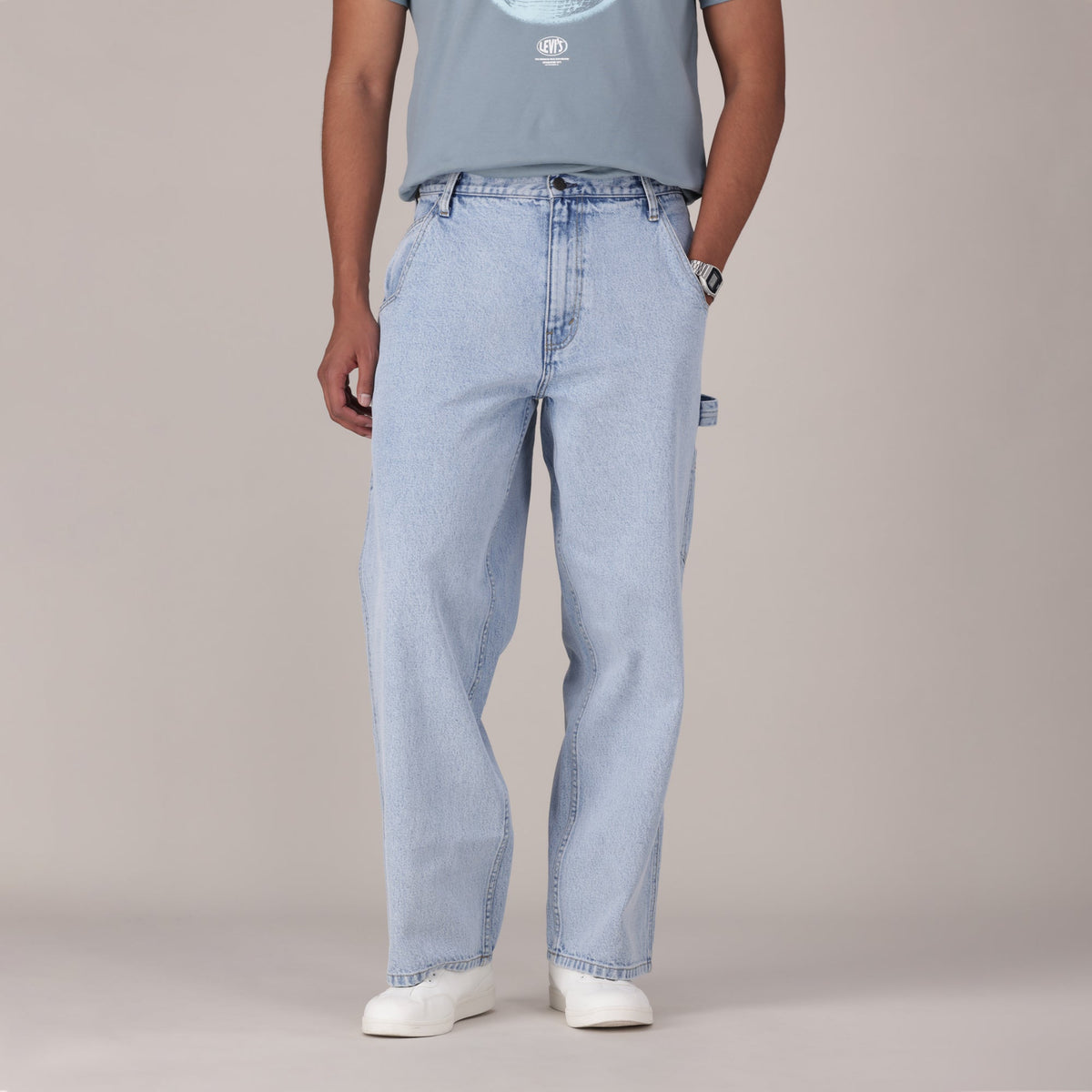 LEVI'S® MEN'S EXTRA BAGGY UTILITY - LIGHT INDIGO - WORN IN