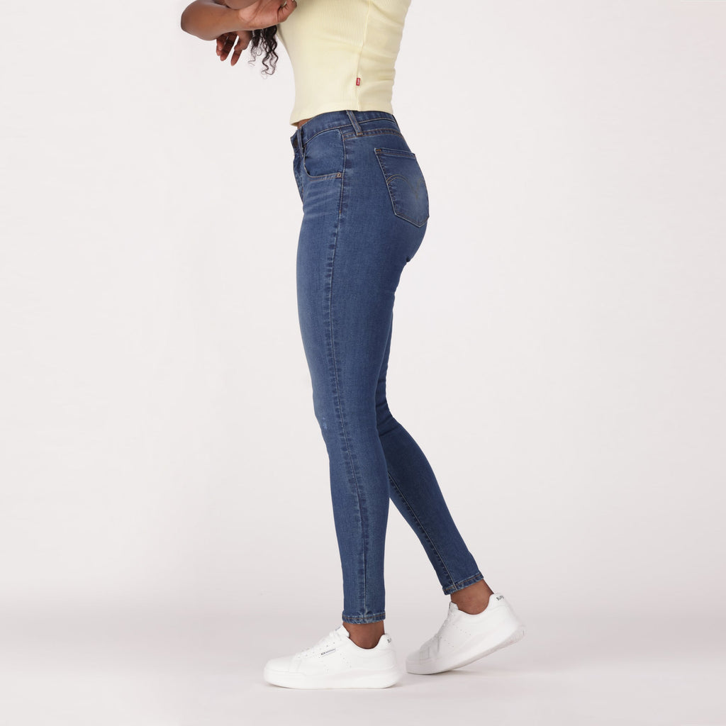 LEVI'S® WOMEN'S CURVY SUPER SKINNY  - MED INDIGO - WORN IN