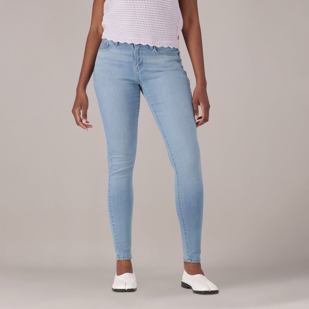 LEVI'S® WOMEN'S CURVY SUPER SKINNY  - LIGHT INDIGO - WORN IN