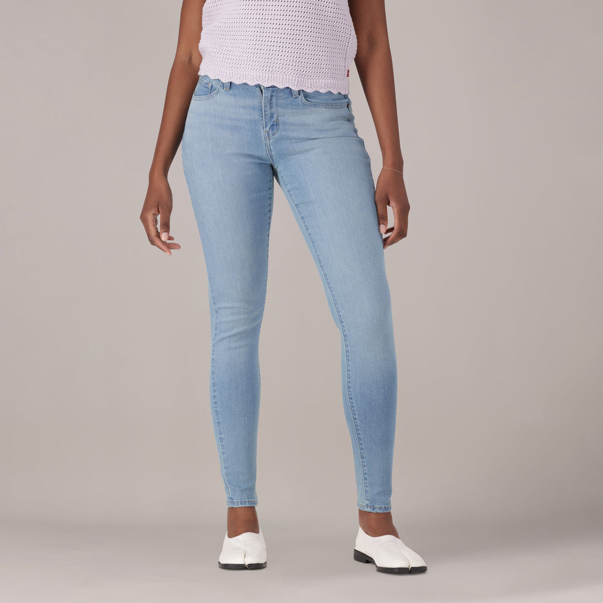 LEVI'S® WOMEN'S CURVY SUPER SKINNY  - LIGHT INDIGO - WORN IN