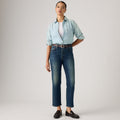 LEVI'S® WOMEN'S RIBCAGE STRAIGHT ANKLE JEANS - DARK INDIGO - WORN IN