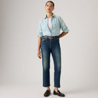 LEVI'S® WOMEN'S RIBCAGE STRAIGHT ANKLE JEANS - DARK INDIGO - WORN IN