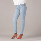 LEVI'S® WOMEN'S CURVY HIGH-RISE SUPER SKINNY  - MED INDIGO - WORN IN