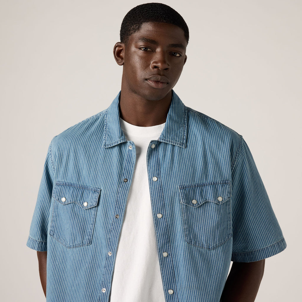 LEVI'S® MEN'S SHORT-SLEEVE BOXY WESTERN SHIRT - MULTI-COLOR