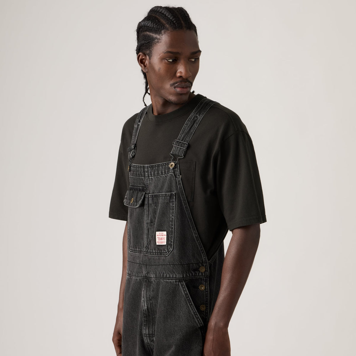 LEVI'S® MEN'S LOOSE OVERALLS - BLACK