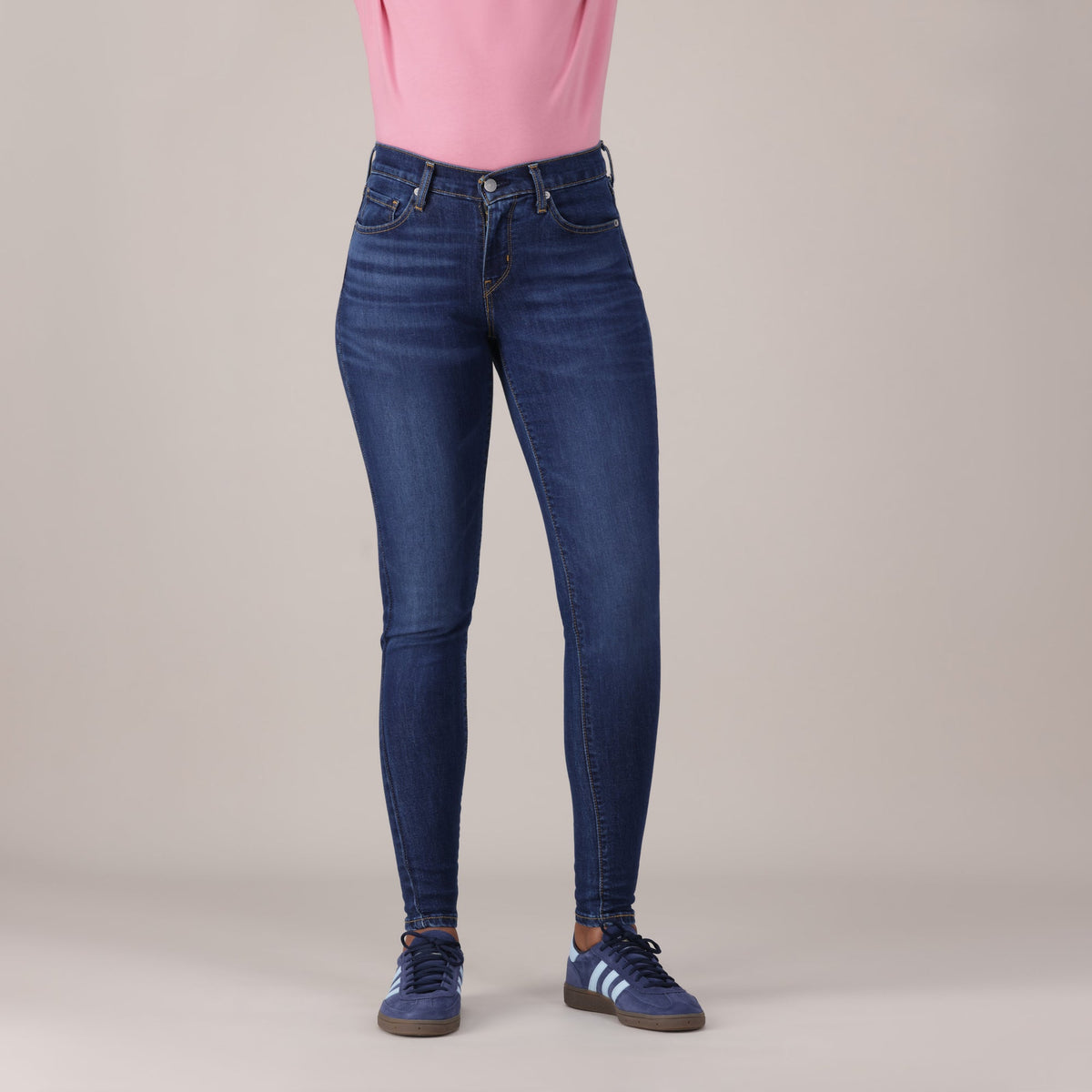 LEVI'S® WOMEN'S CURVY SUPER SKINNY  - DARK INDIGO - WORN IN