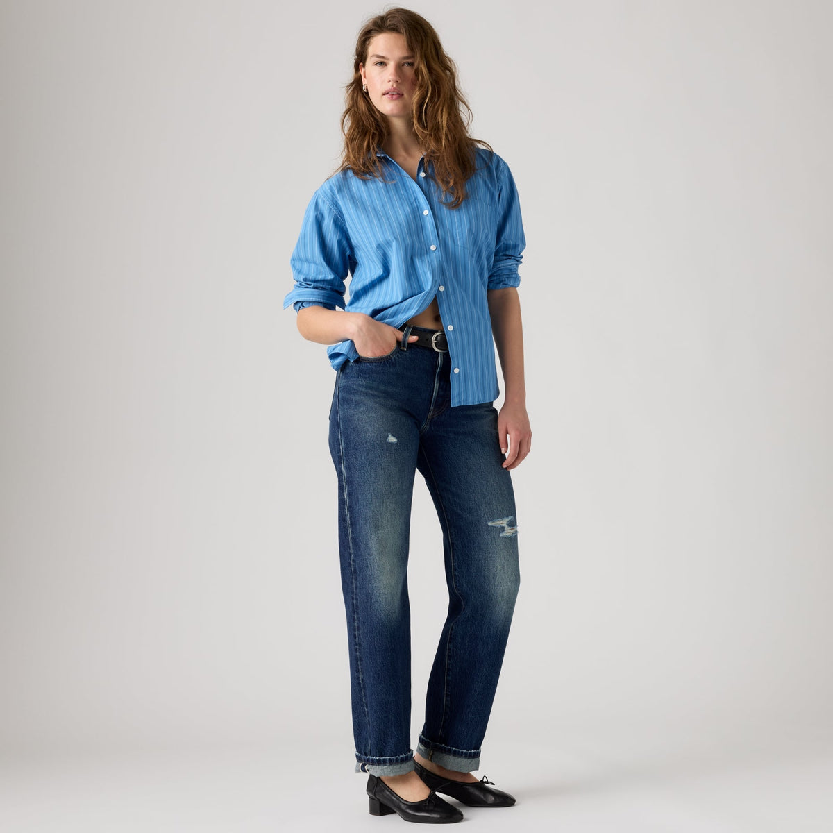 LEVI'S® WOMEN'S 501® '90S JEANS - MED INDIGO - WORN IN