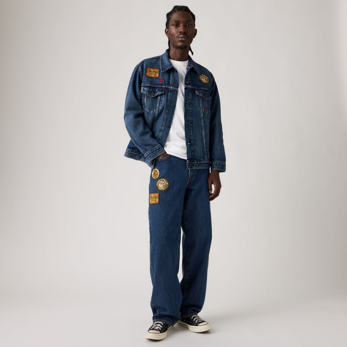 LEVI'S® MEN'S 578™ BAGGY JEANS - MED INDIGO - WORN IN