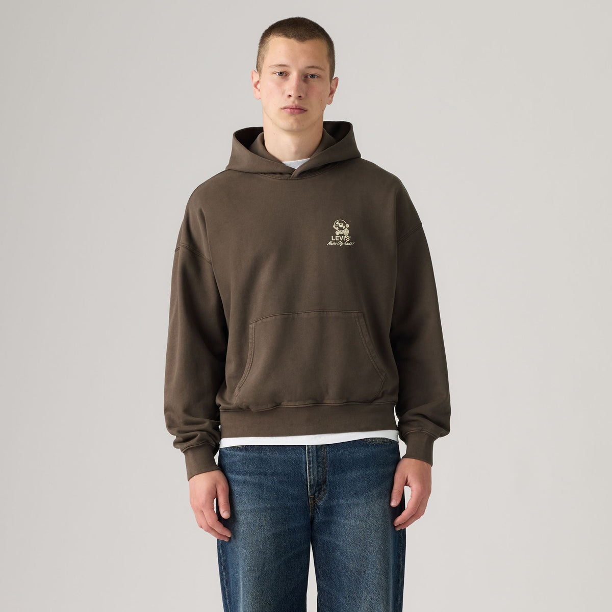 LEVI'S® MEN'S TWO HORSE CROPPED HOODIE - MULTI-COLOR