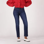 LEVI'S® WOMEN'S CURVY STRAIGHT  - DARK INDIGO - WORN IN