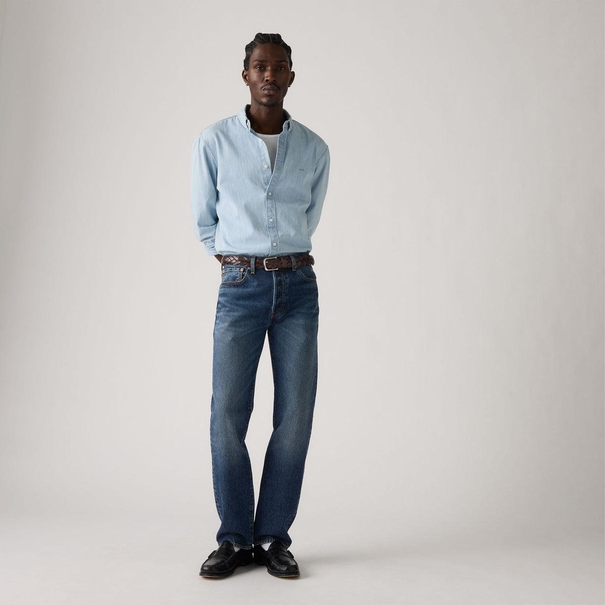 LEVI'S® MEN'S 501® ORIGINAL THERMODAPT JEANS - DARK INDIGO - WORN IN