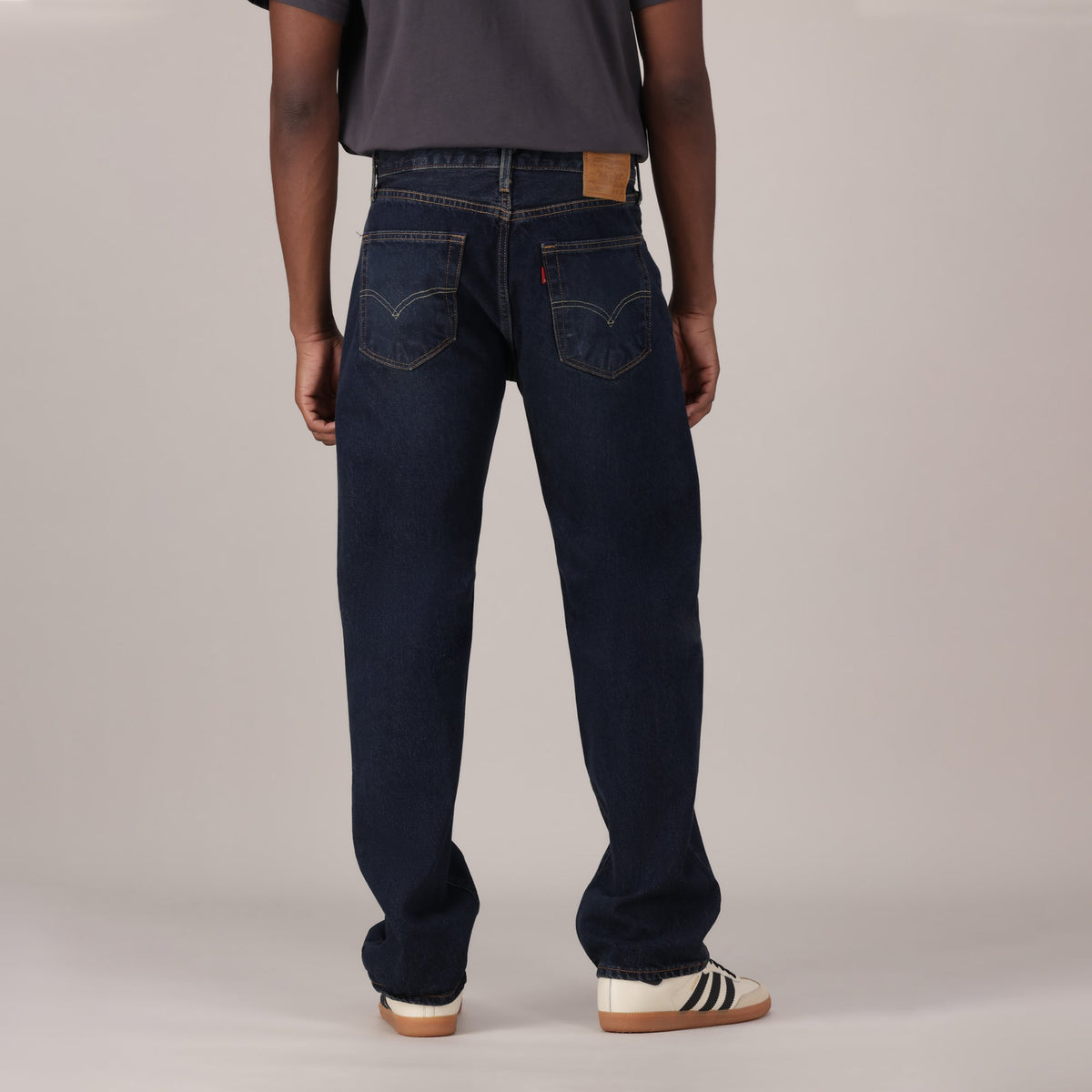 LEVI'S® MEN'S 555™ RELAXED STRAIGHT JEANS - DARK INDIGO - WORN IN