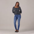 LEVI'S® WOMEN'S CURVY HIGH-RISE SUPER SKINNY  - MED INDIGO - WORN IN