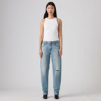 LEVI'S® WOMEN'S LOOSE TAPER JEANS - MED INDIGO - WORN IN