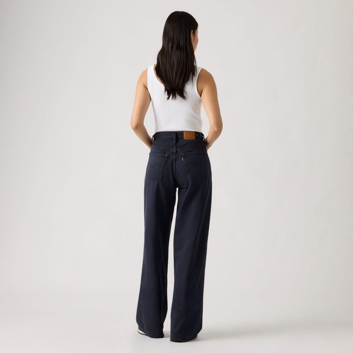 LEVI'S® WOMEN'S CINCH WIDE LEG JEANS - MED INDIGO - WORN IN