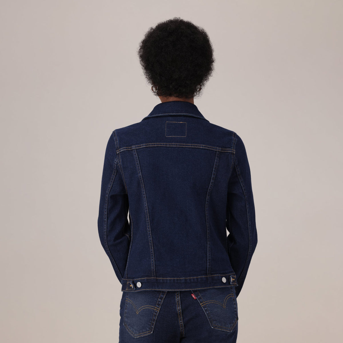 LEVI'S® WOMEN'S ORIGINAL TRUCKER JACKET - DARK INDIGO - FLAT FINISH