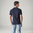 MEN'S STRIPED NAVY POLO T-SHIRT - BLUE