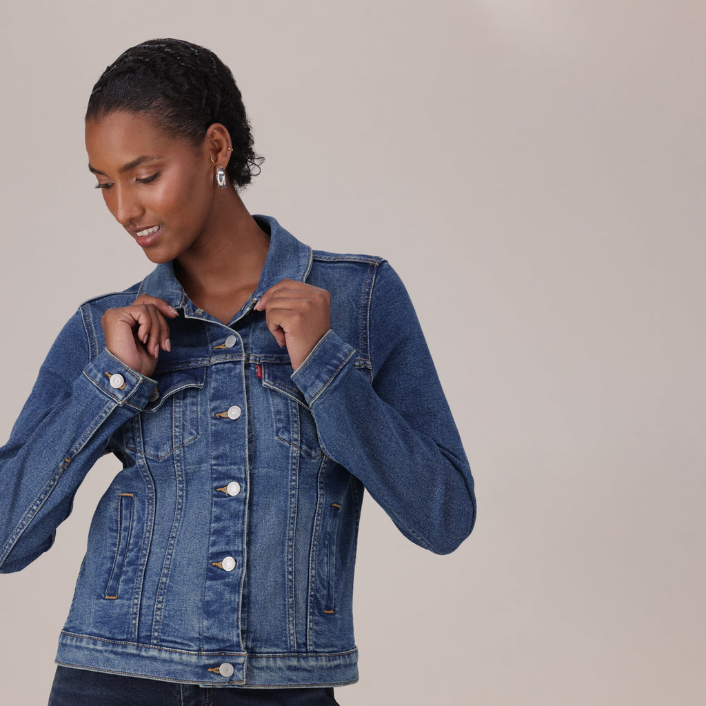 Levi's® Women's Original Trucker Jacket - Med Indigo - Worn In