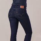 LEVI'S® WOMEN'S CURVY STRAIGHT  - DARK INDIGO - FLAT FINISH