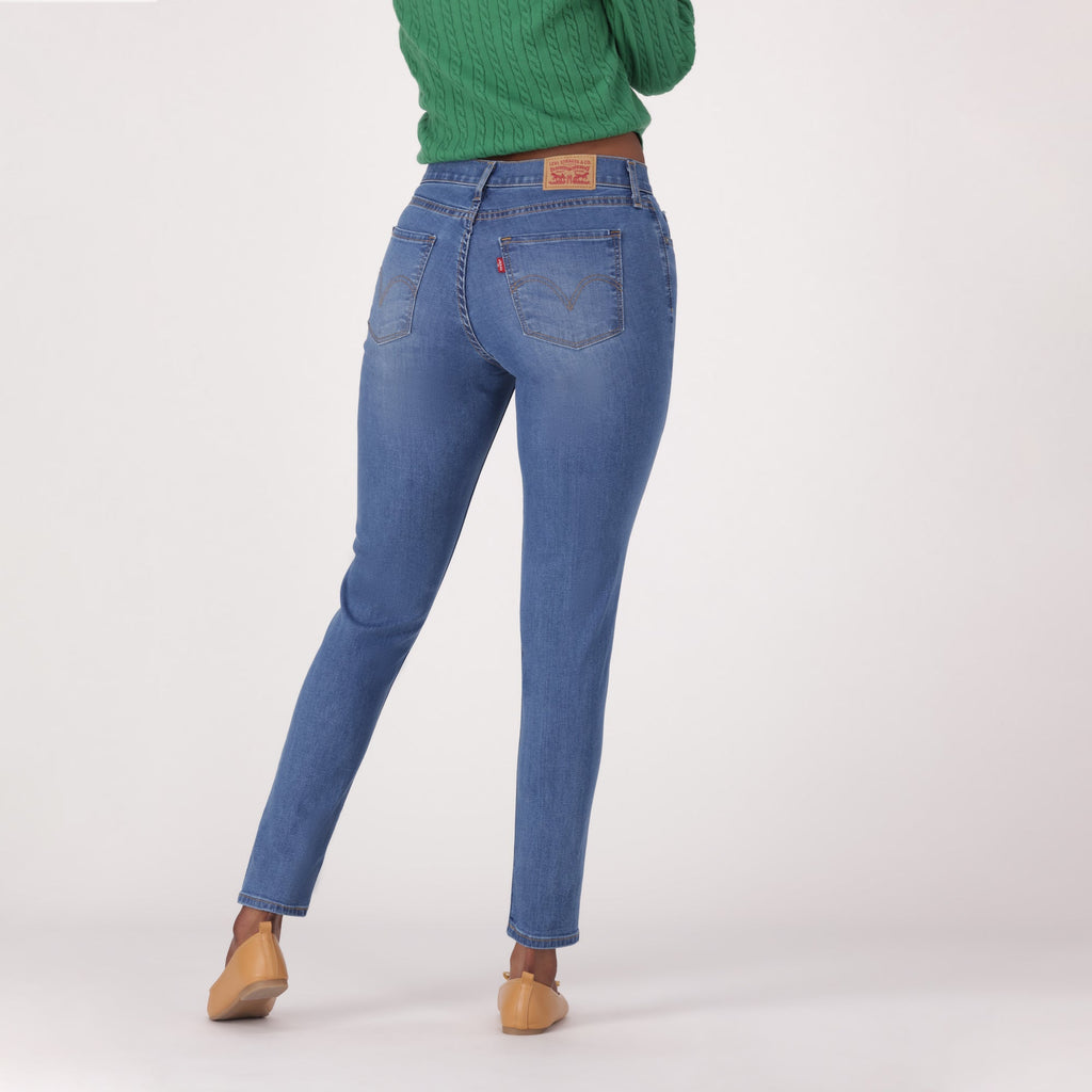 LEVI'S® WOMEN'S CURVY SUPER SKINNY  - MED INDIGO - WORN IN