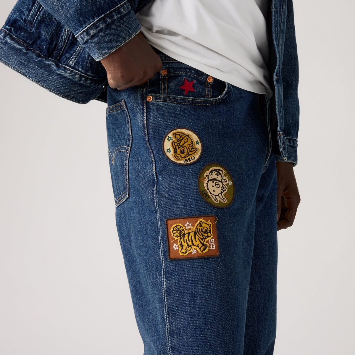 LEVI'S® MEN'S 578™ BAGGY JEANS - MED INDIGO - WORN IN
