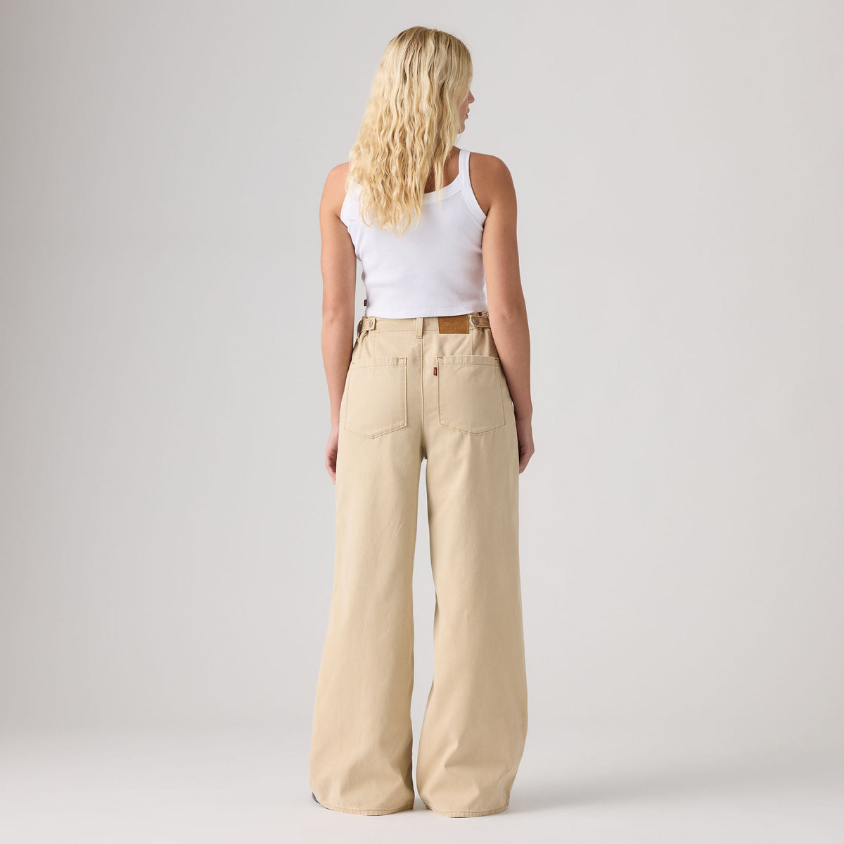 LEVI'S® WOMEN'S CINCH WIDE LEG FATIGUE PANTS - CREAM