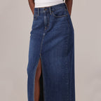 LEVI'S® WOMEN'S COLUMN SKIRT - MED INDIGO - FLAT FINISH