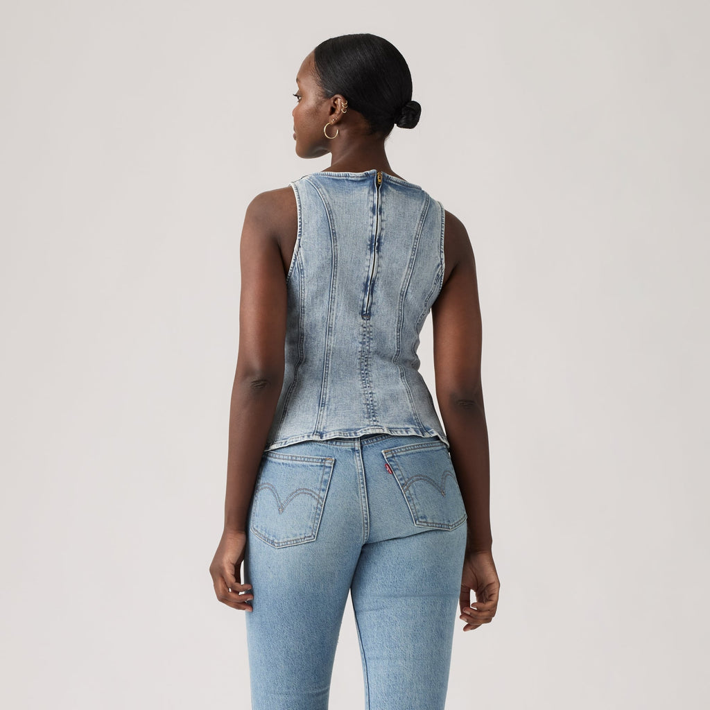 LEVI'S® WOMEN'S LEIGHTON PEPLUM TOP - MULTI COLOUR