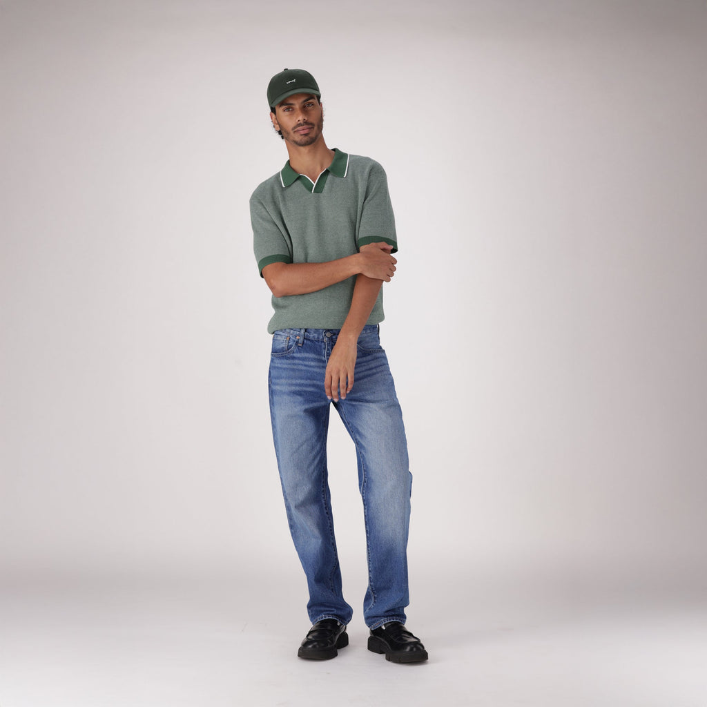 LEVI'S® MEN'S 555™ RELAXED STRAIGHT JEANS - MED INDIGO - WORN IN