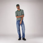 LEVI'S® MEN'S 555™ RELAXED STRAIGHT JEANS - MED INDIGO - WORN IN