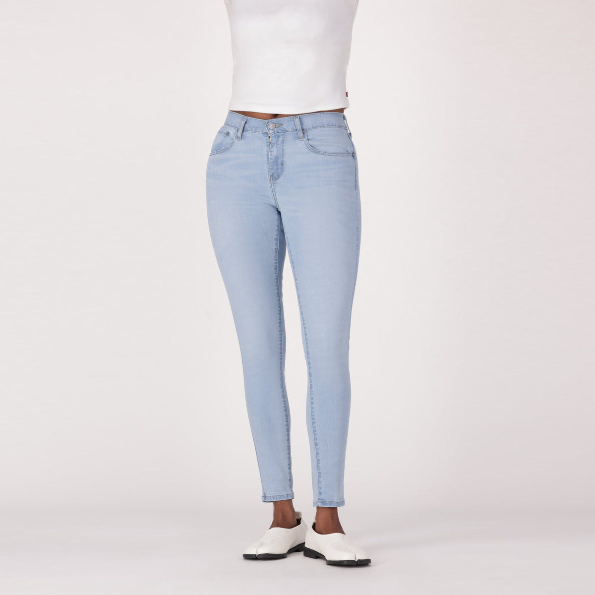 LEVI'S® WOMEN'S CURVY SUPER SKINNY  - LIGHT INDIGO - WORN IN