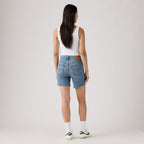 LEVI'S® WOMEN'S 501® MID-THIGH SHORTS - MED INDIGO - WORN IN