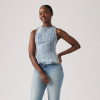LEVI'S® WOMEN'S LEIGHTON PEPLUM TOP - MULTI COLOUR