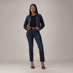 LEVI'S® WOMEN'S CURVY STRAIGHT  - DARK INDIGO - WORN IN