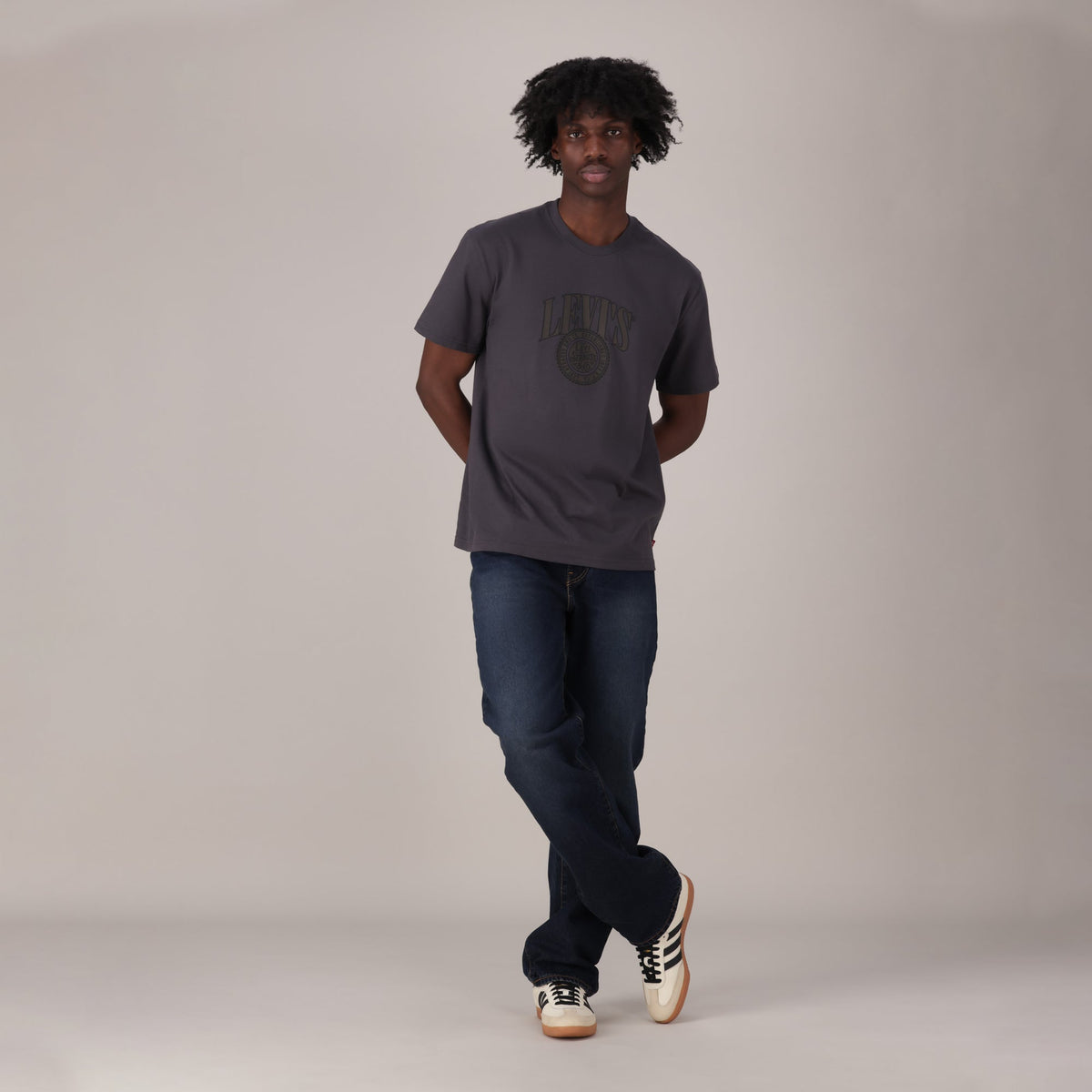 LEVI'S® MEN'S 555™ RELAXED STRAIGHT JEANS - DARK INDIGO - WORN IN